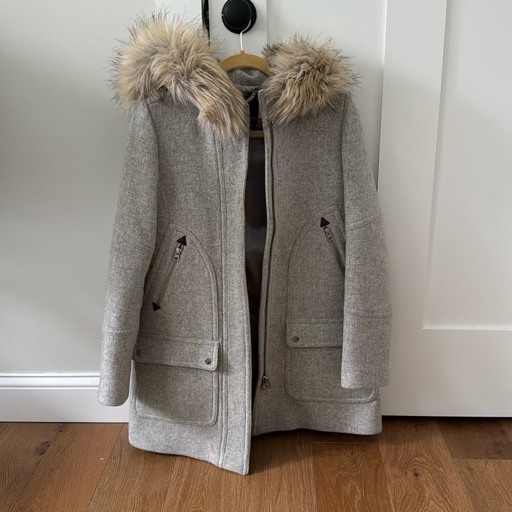 🩶 JCrew Stadium coat size 2